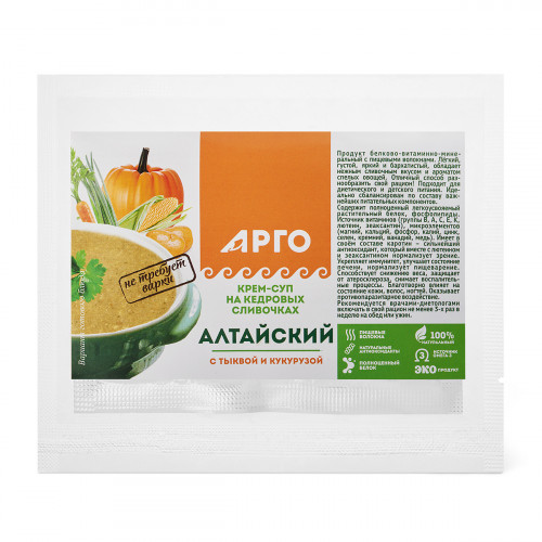 Крем суп Алтайский с тыквой и кукурузой, Дэльфа (Арго), 30 г