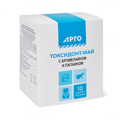Токсидонт-май c бромелайном и папаином, Биолит (Арго), 10 саше
